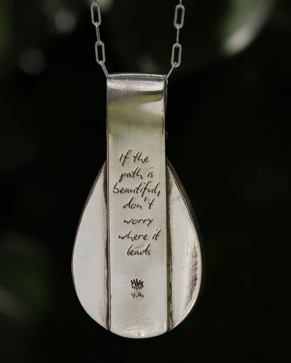 Beautiful Path Moss Agate Necklace - Kowhai and Sage