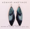 Blue Butterfly Wing Earrings - Kowhai and Sage