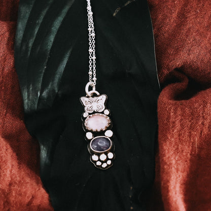 Butterfly Opal and Tanzanite Necklace - Kowhai and Sage
