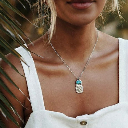 Dolphin Larimar Necklace - Kowhai and Sage