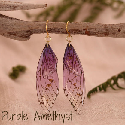 Fairy / Butterfly Wing Earrings - Kowhai and Sage