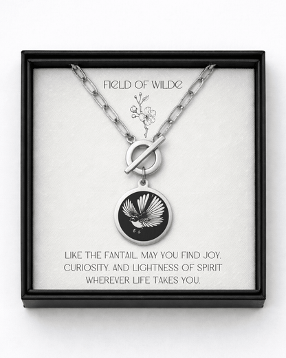 Fantail Necklace - Kowhai and Sage