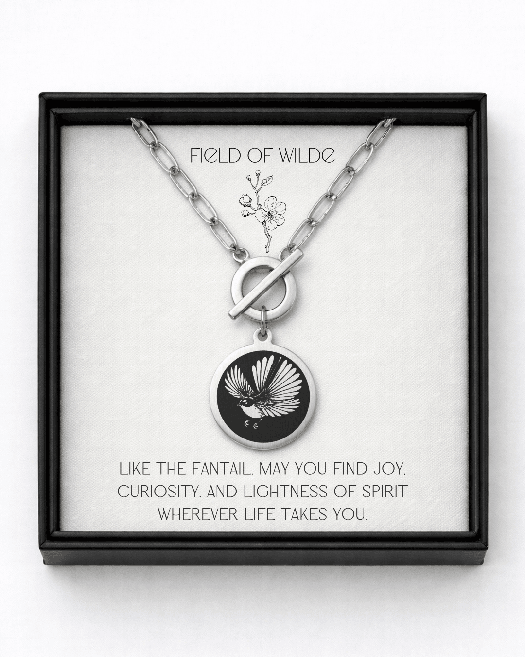 Fantail Necklace - Kowhai and Sage