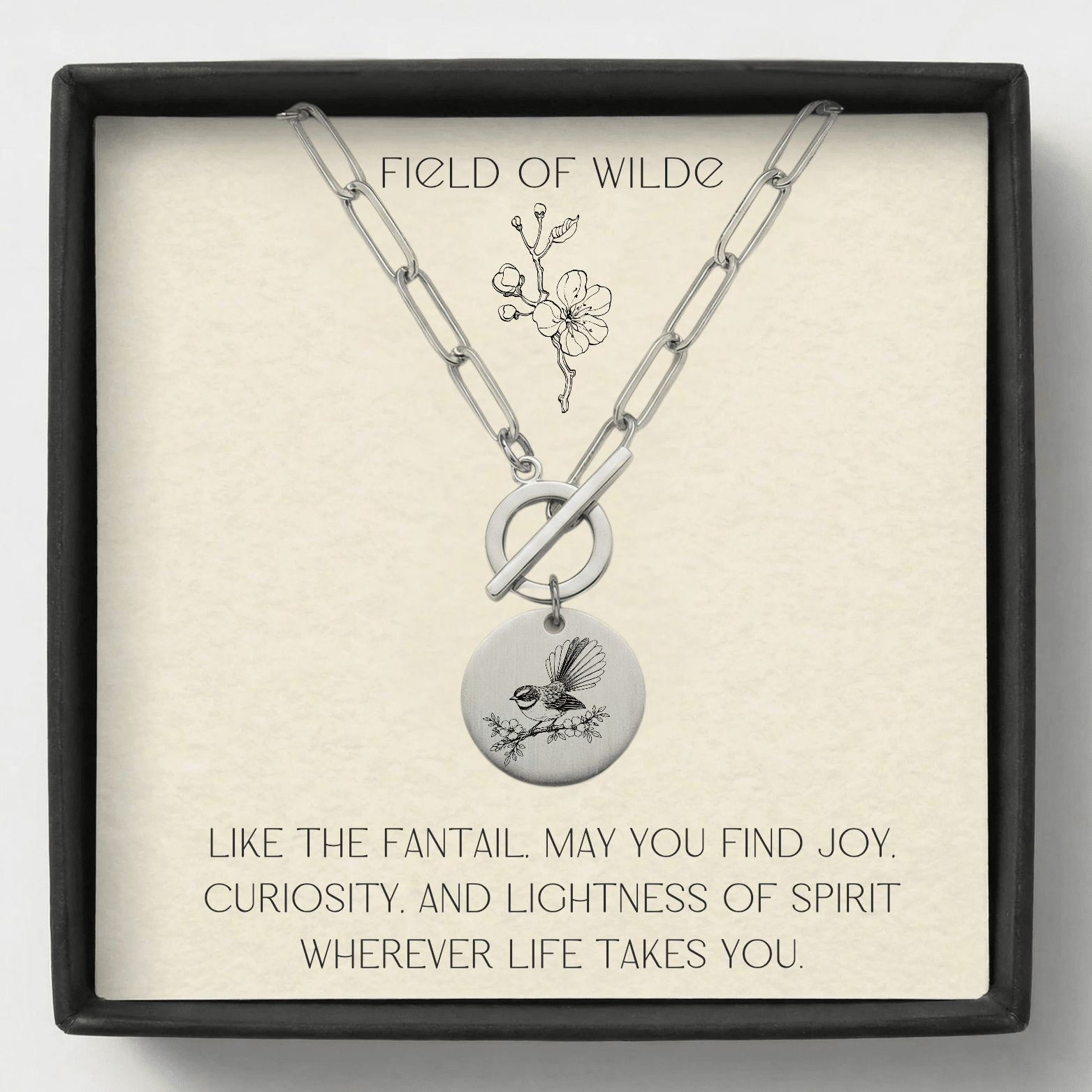 Fantail Necklace - Kowhai and Sage