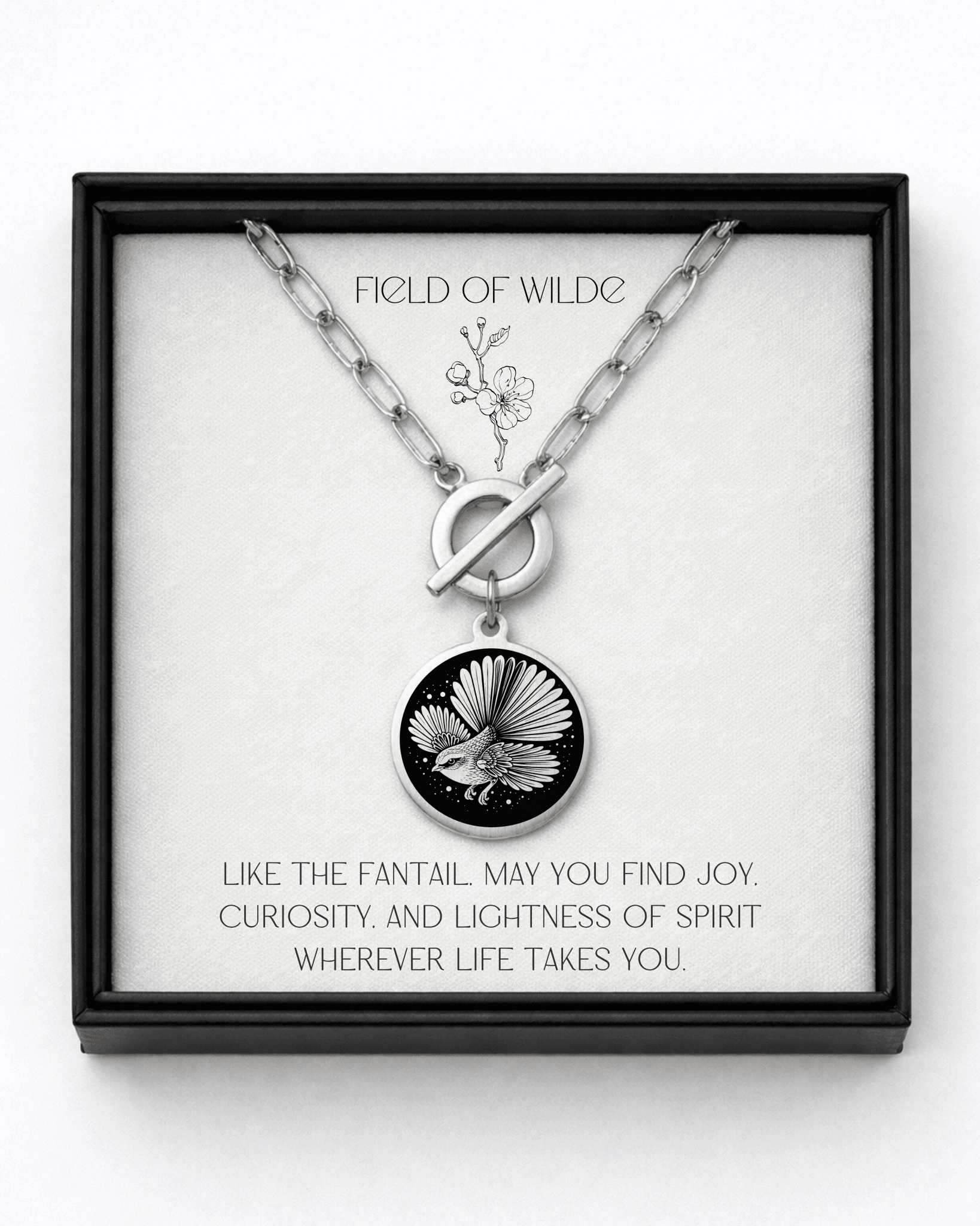 Fantail Necklace - Kowhai and Sage