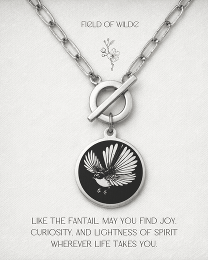Fantail Necklace - Kowhai and Sage