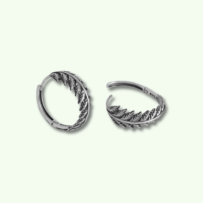 Fern Huggie Hoops - Kowhai and Sage