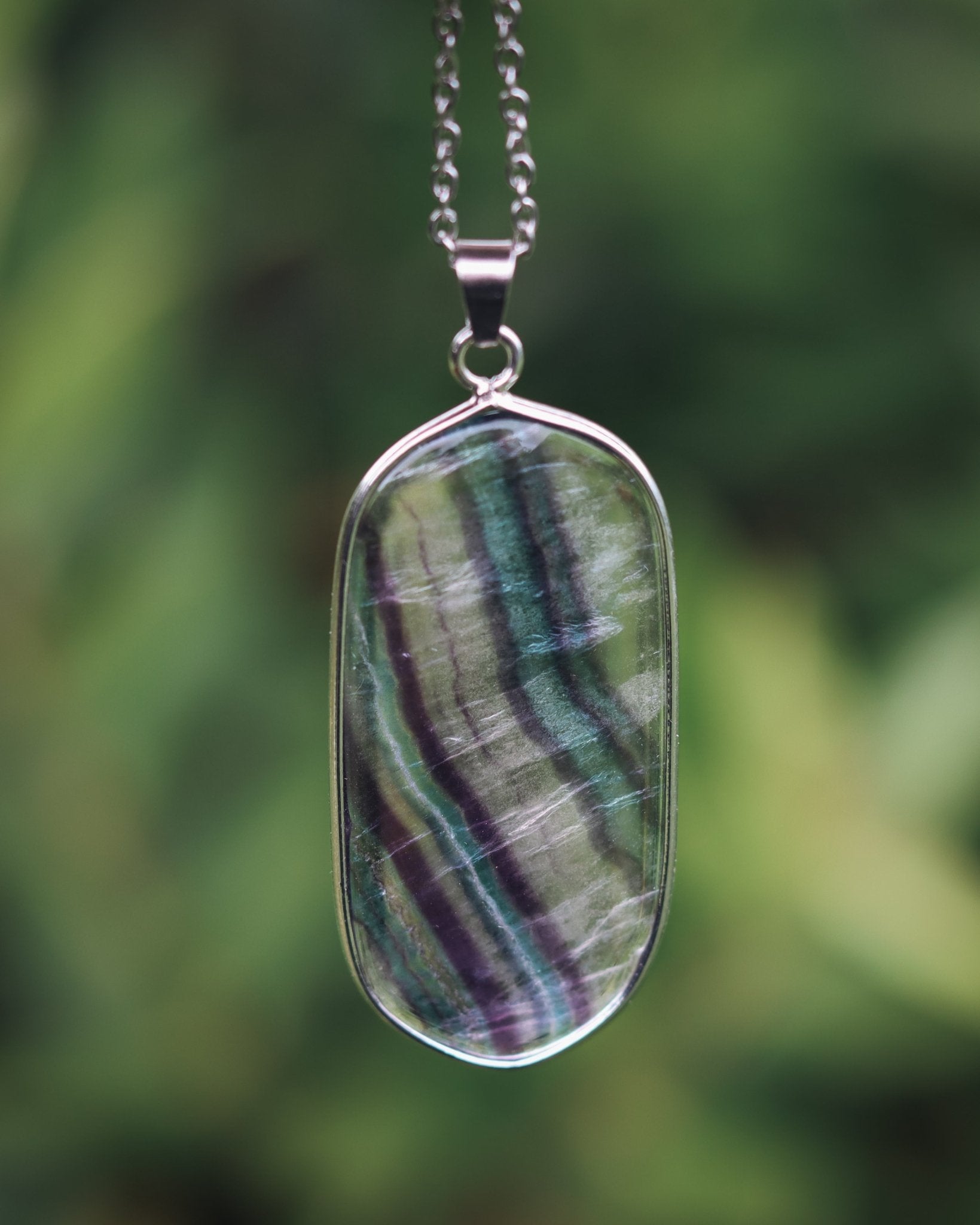 Fluorite Necklace - Kowhai and Sage