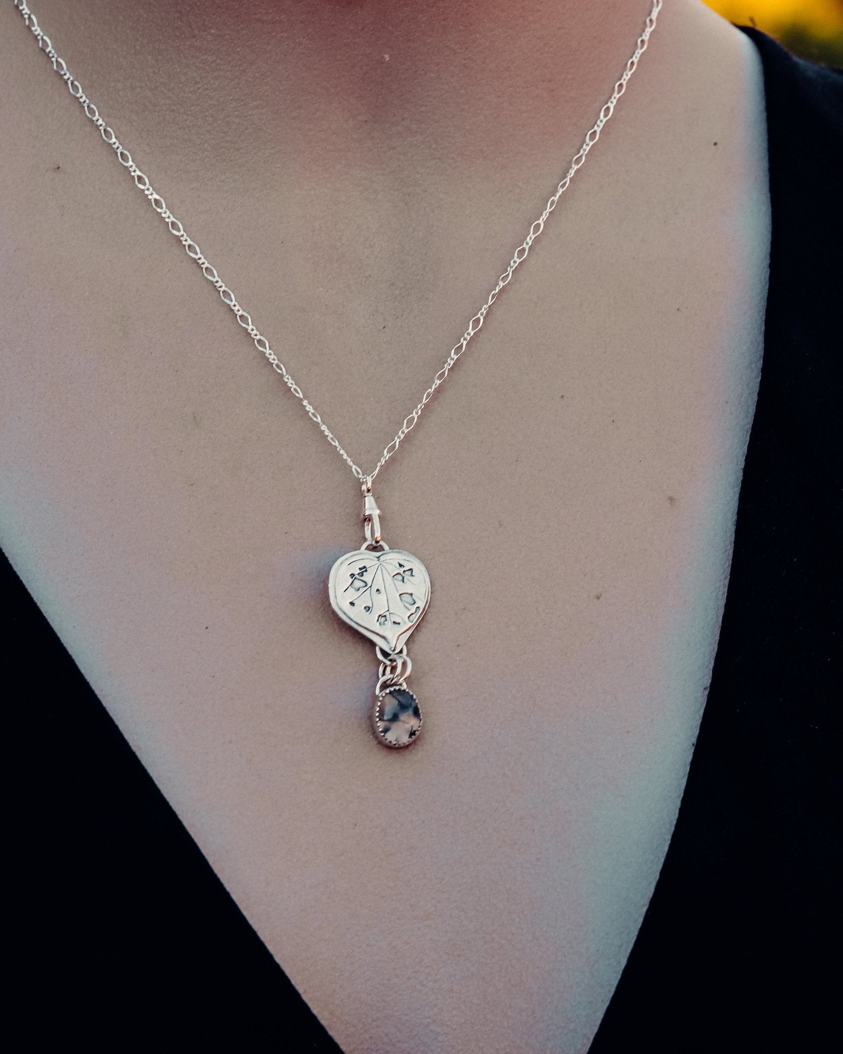 For The Love Of The Forest Kawakawa Necklace - Kowhai and Sage