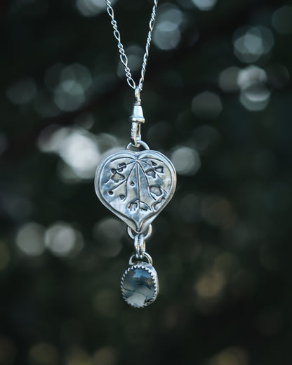 For The Love Of The Forest Kawakawa Necklace - Kowhai and Sage