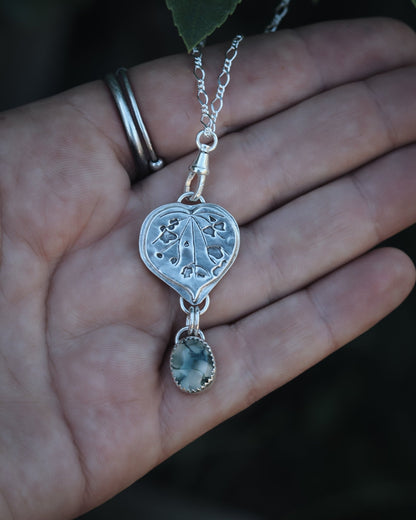 For The Love Of The Forest Kawakawa Necklace - Kowhai and Sage