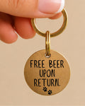 Free Beer Pet Tag