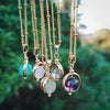 Gold Crystal Spinning Bead Fidget Necklace - Kowhai and Sage