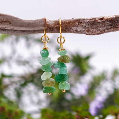 Gold Rockstack Earrings - Kowhai and Sage