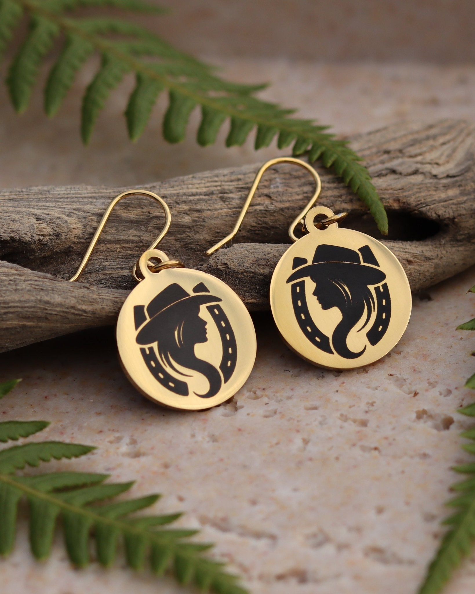 Horse Gal Earrings - Kowhai and Sage