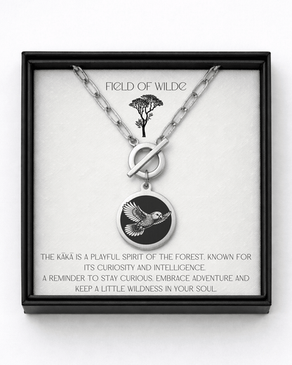 Kākā Necklace - Kowhai and Sage