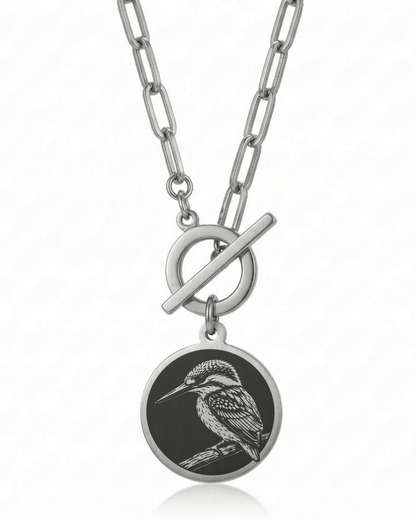 Kingfisher Necklace - Kowhai and Sage