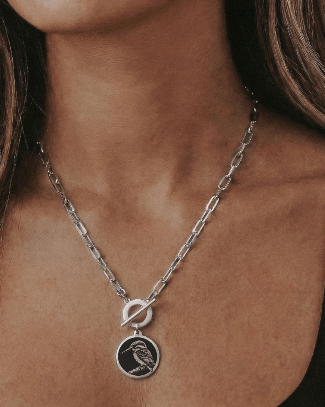 Kingfisher Necklace - Kowhai and Sage