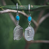 Kingfisher Turquoise Earrings - Kowhai and Sage