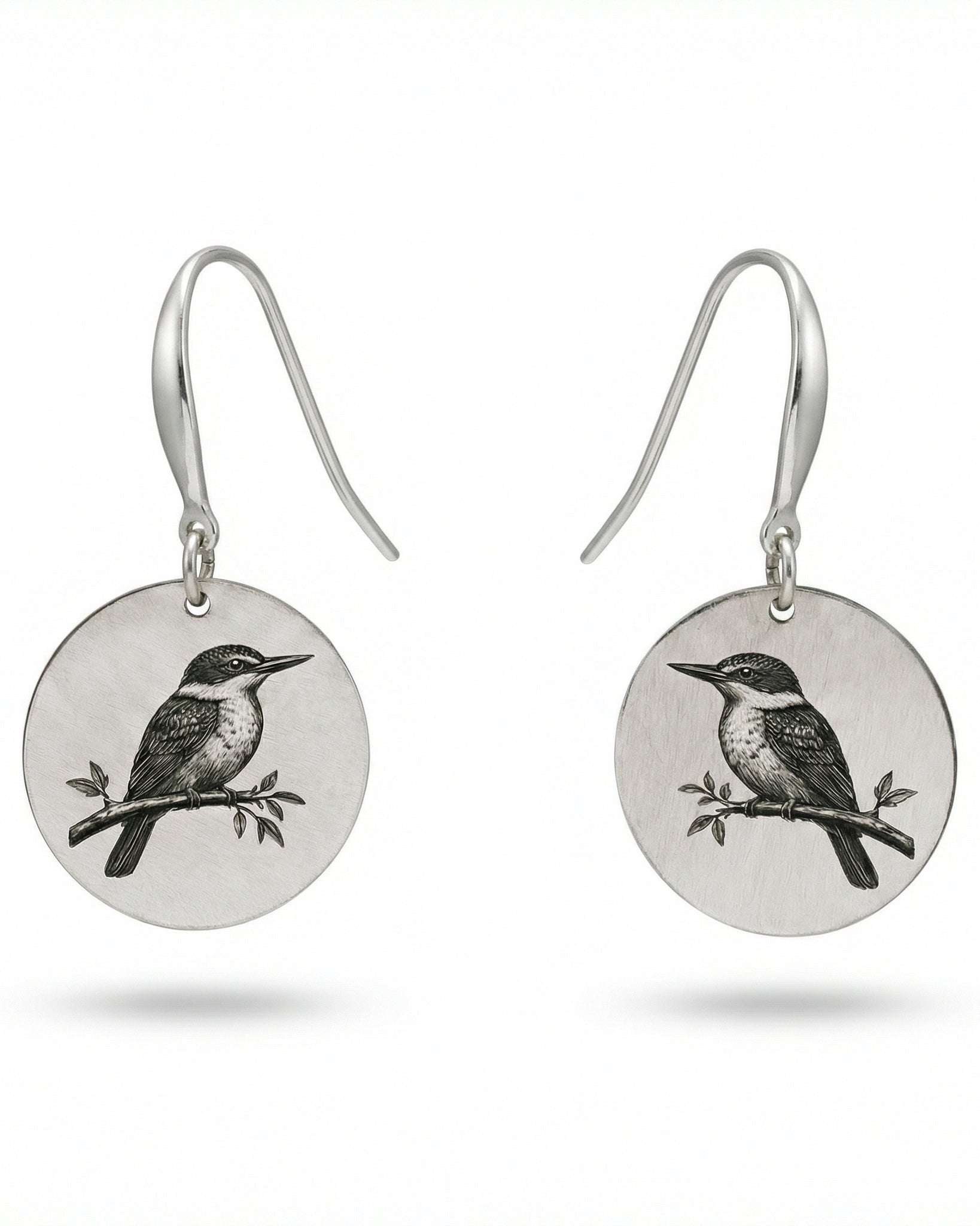 Kōtare Kingfisher Earrings - Kowhai and Sage