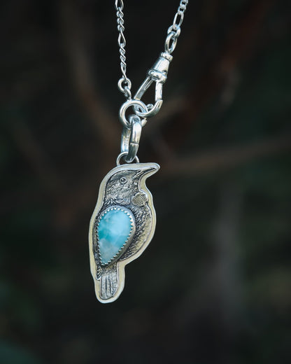 Larimar Tui Necklace - Kowhai and Sage