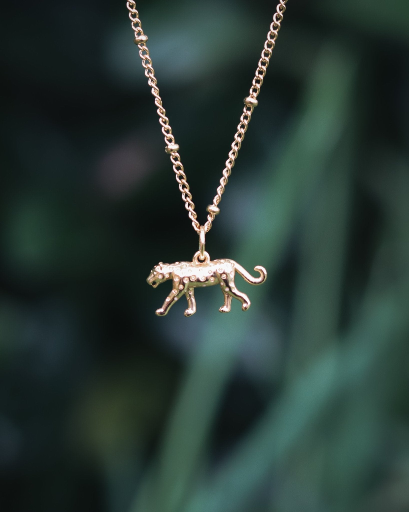 Leopard Necklace - Kowhai and Sage