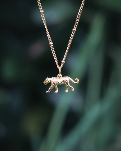 Leopard Necklace - Kowhai and Sage