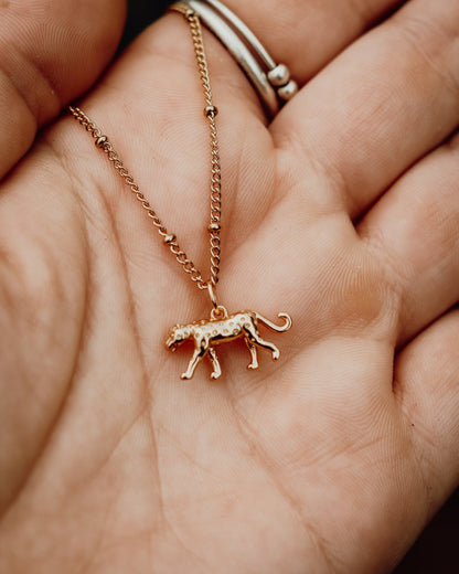 Leopard Necklace - Kowhai and Sage