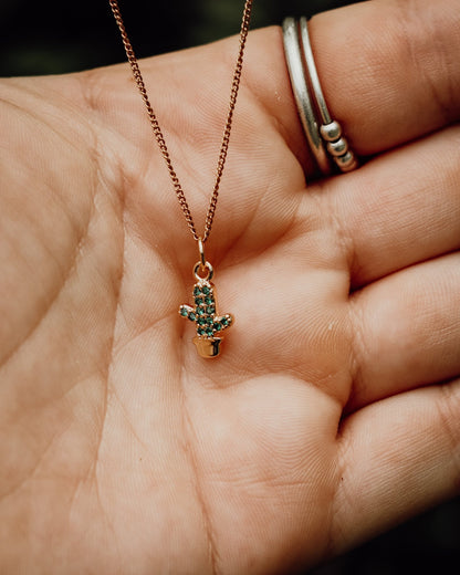 Low Maintenance Cactus You Can’t Kill Necklace - Kowhai and Sage