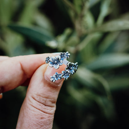 Manuka Blossom Adjustable Ring - Kowhai and Sage