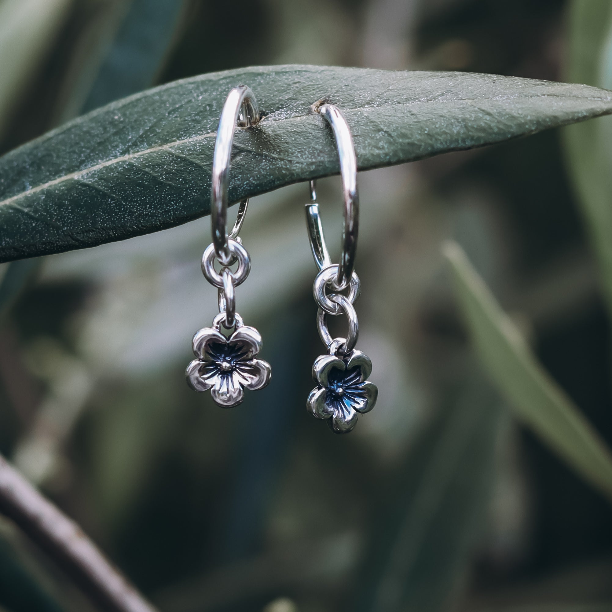 Manuka Blossom Earrings - Kowhai and Sage