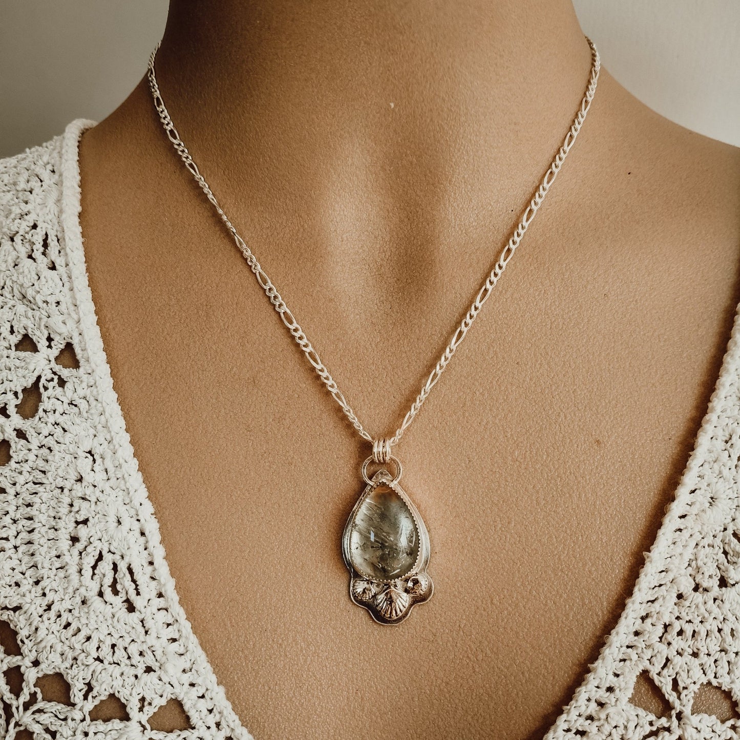 "Mermaid Dreams" Green Amethyst Necklace - Kowhai and Sage