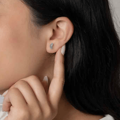 Monarch Butterfly Wing Tiny Stud Earrings - Kowhai and Sage