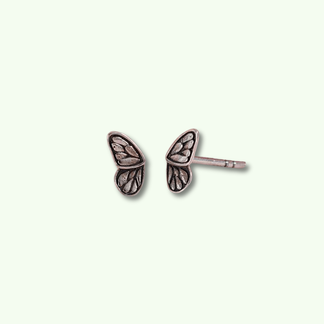 Monarch Butterfly Wing Tiny Stud Earrings - Kowhai and Sage