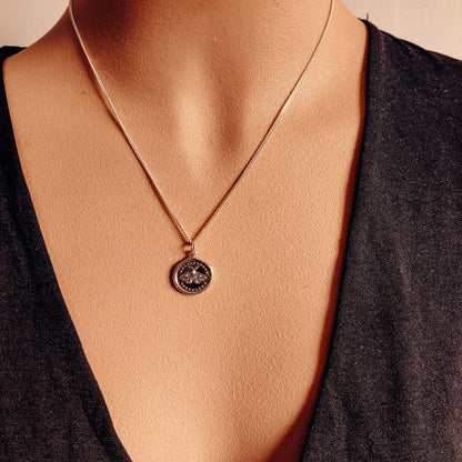 Moth Wax Seal Talisman Necklace - Kowhai and Sage