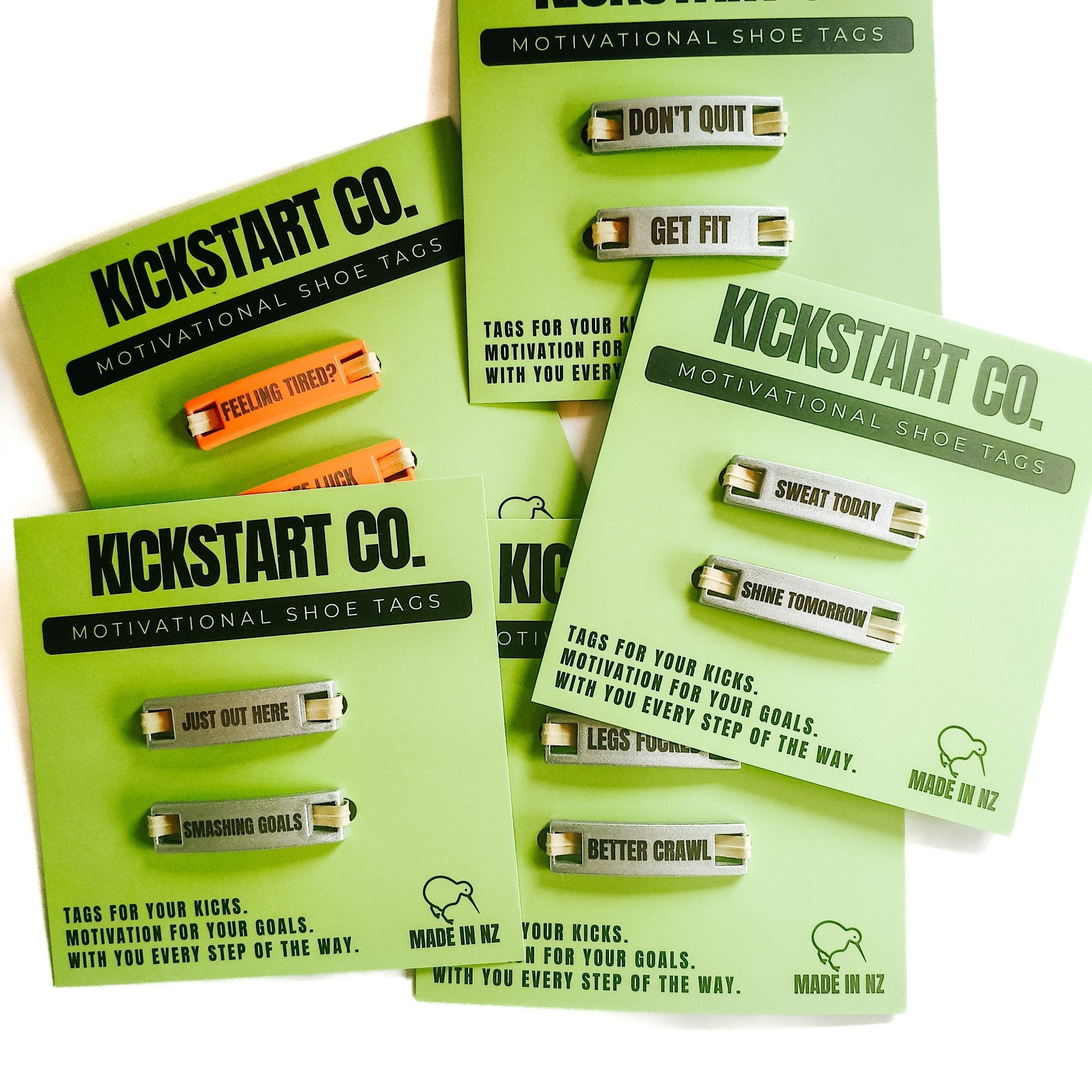 Motivational Shoe Tags - Kowhai and Sage