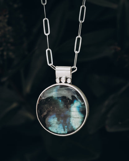 No matter what phase labradorite necklace - Kowhai and Sage