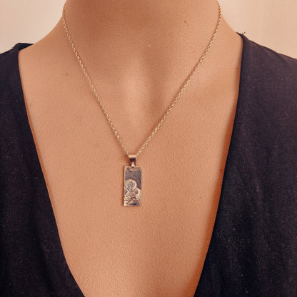 Piwakawaka Fantail Necklace - Kowhai and Sage