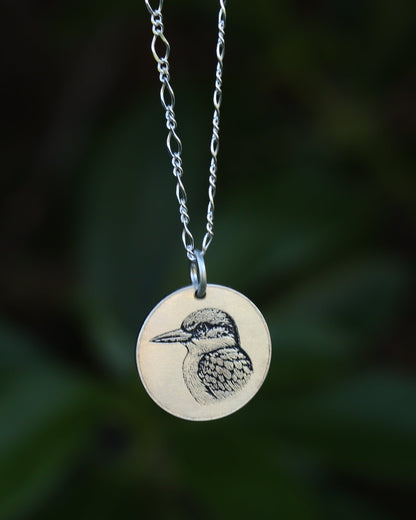 Reversible Tui / Kingfisher Necklace - Kowhai and Sage
