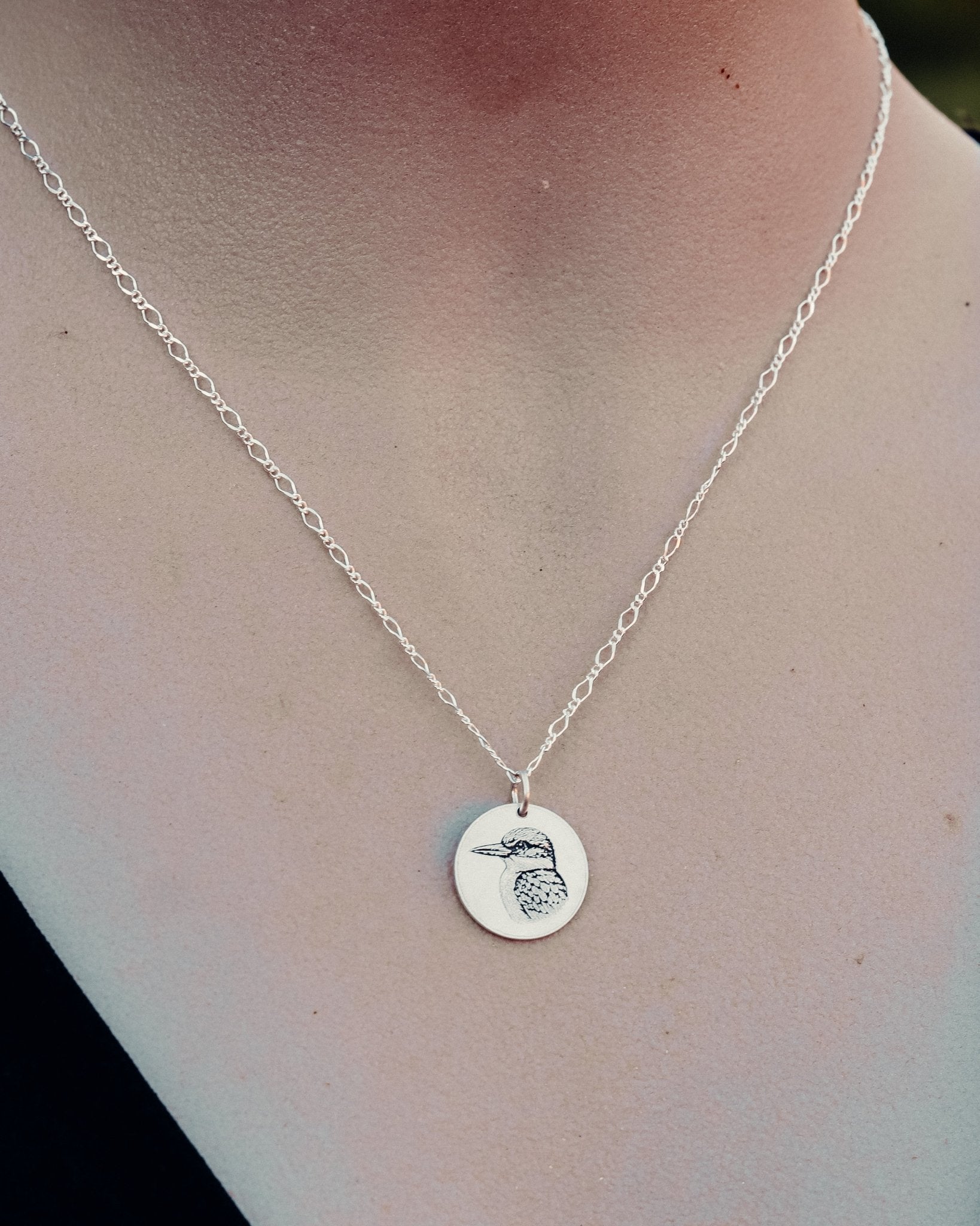 Reversible Tui / Kingfisher Necklace - Kowhai and Sage