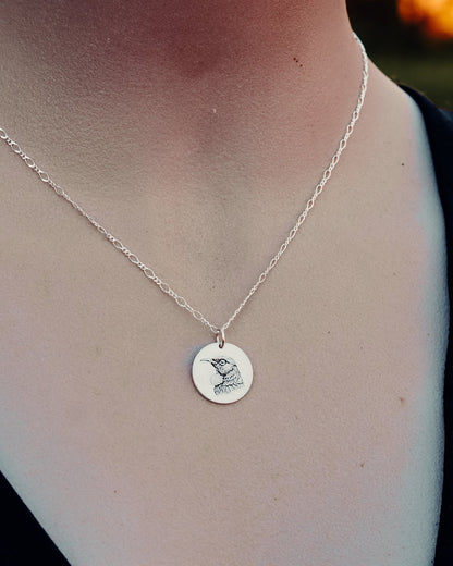 Reversible Tui / Kingfisher Necklace - Kowhai and Sage