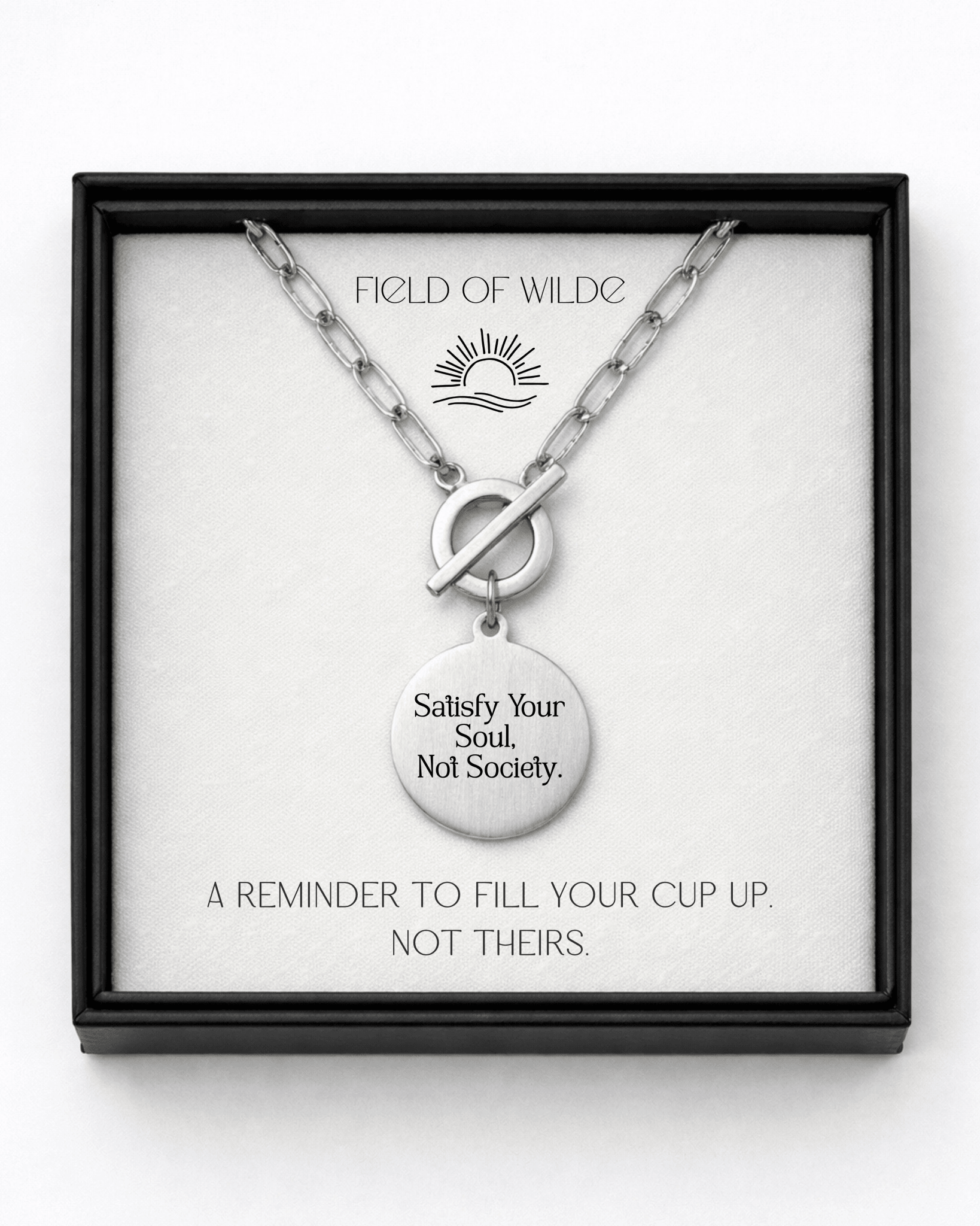 Satisfy Your Soul, Not Society Necklace - Kowhai and Sage