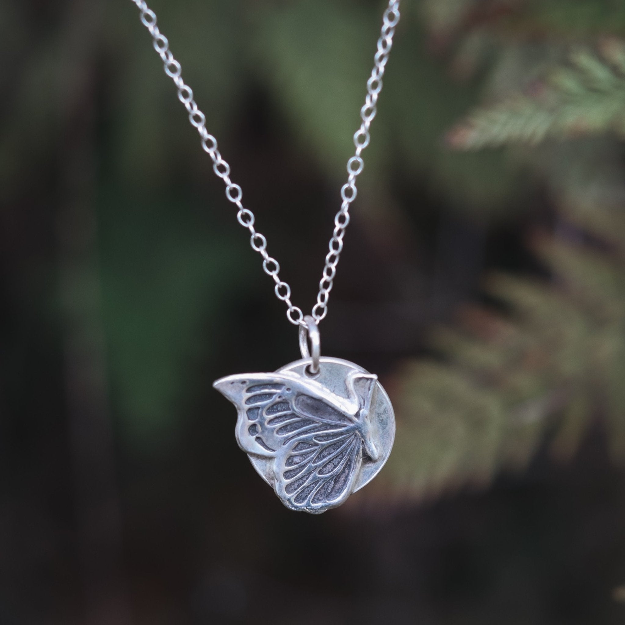 Sterling Silver Butterfly Necklace - Kowhai and Sage