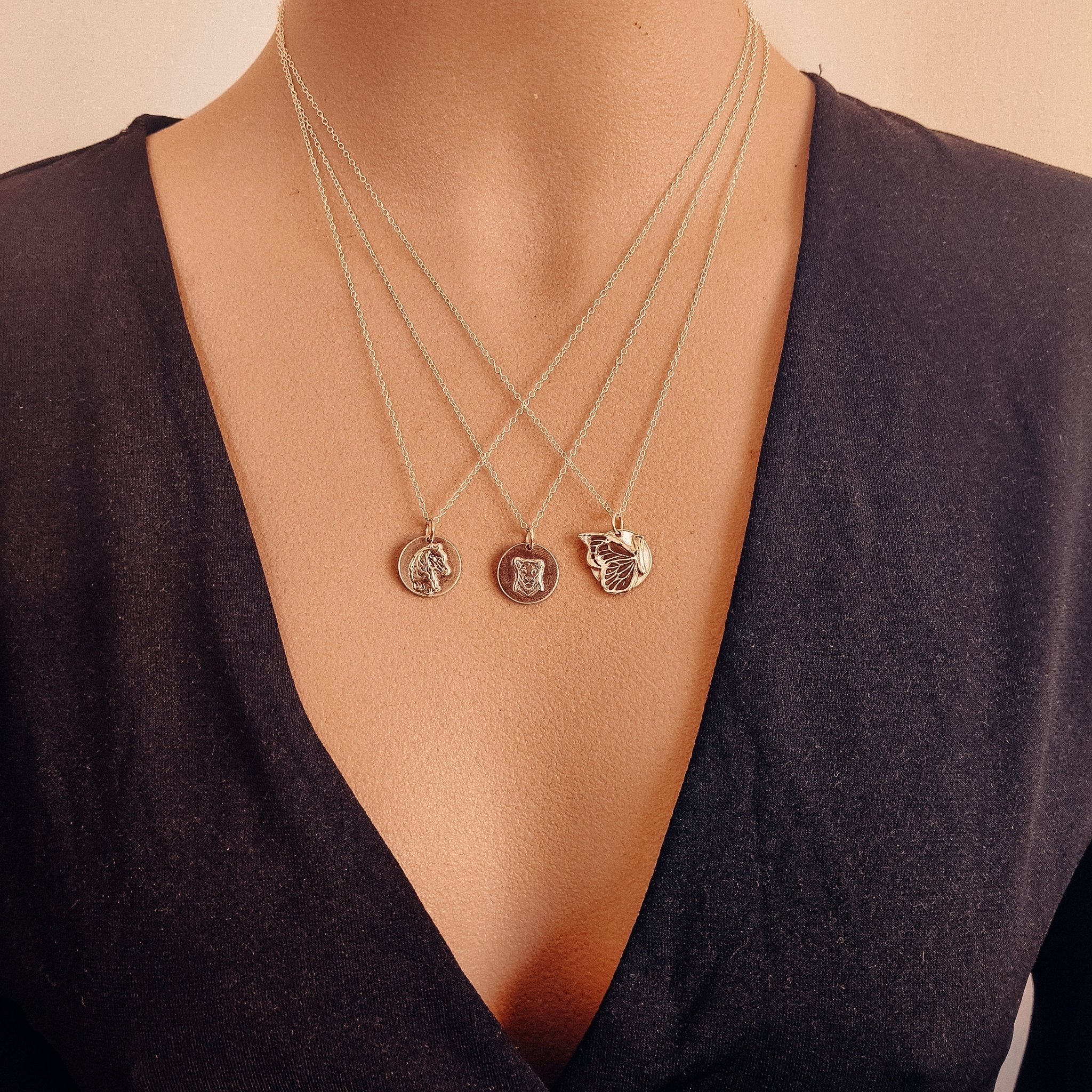 Sterling Silver Circle Pendants | Handmade Animal & Nature Necklaces - Kowhai and Sage