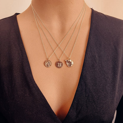 Sterling Silver Circle Pendants | Handmade Animal & Nature Necklaces - Kowhai and Sage