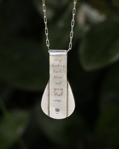 Stop looking back Moss Agate Necklace - Kowhai and Sage