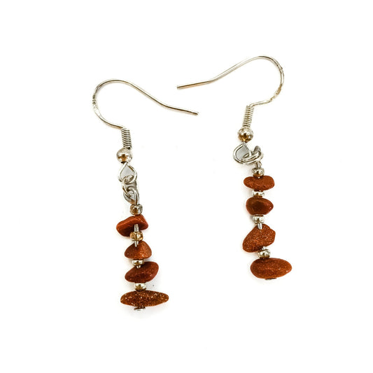 Sunstone Drop Earrings - Kowhai and Sage