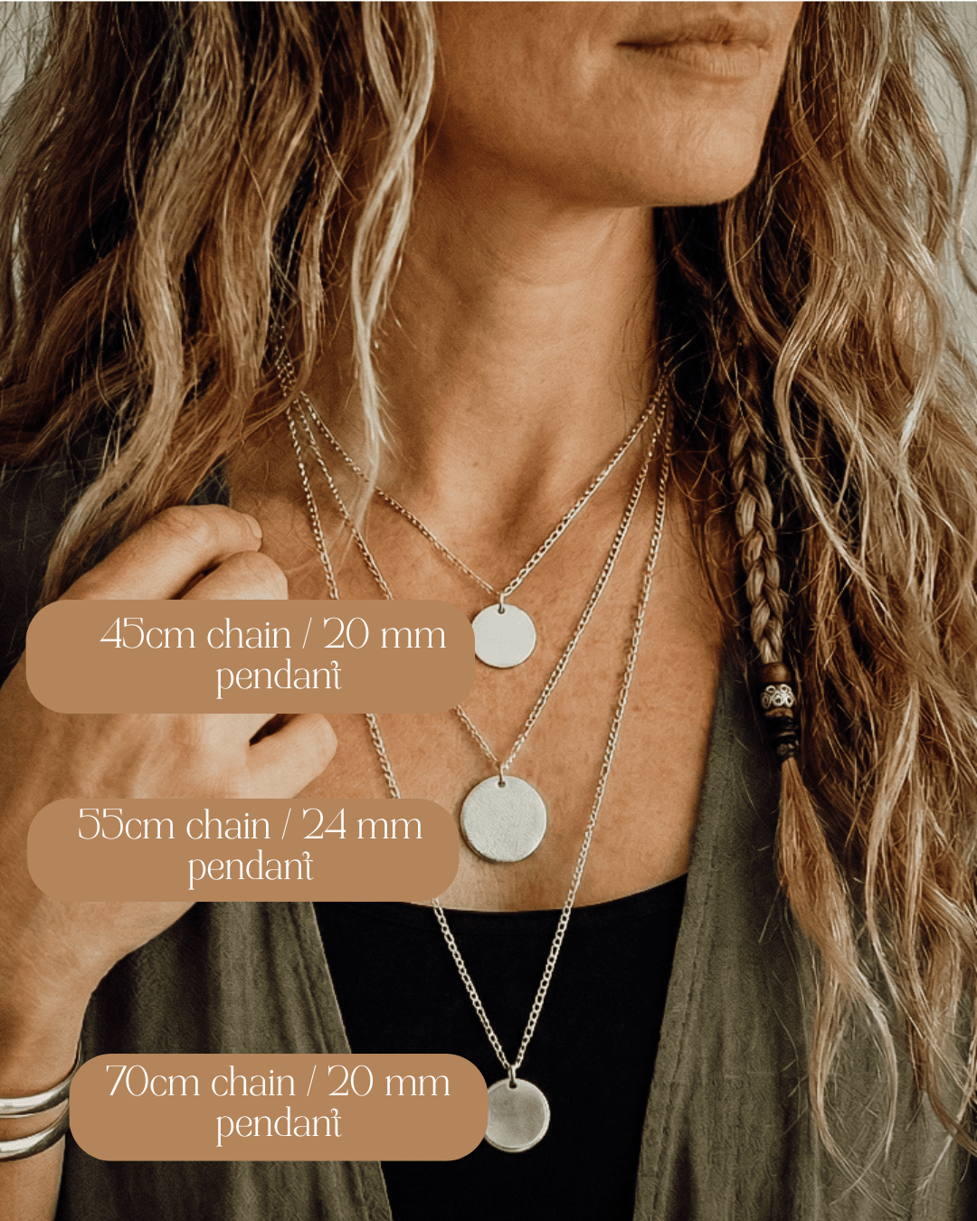 The Moon Goddess Necklace - Kowhai and Sage