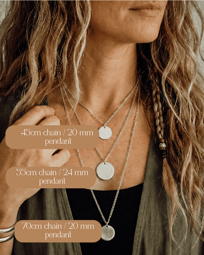 The Moon Goddess Necklace - Kowhai and Sage