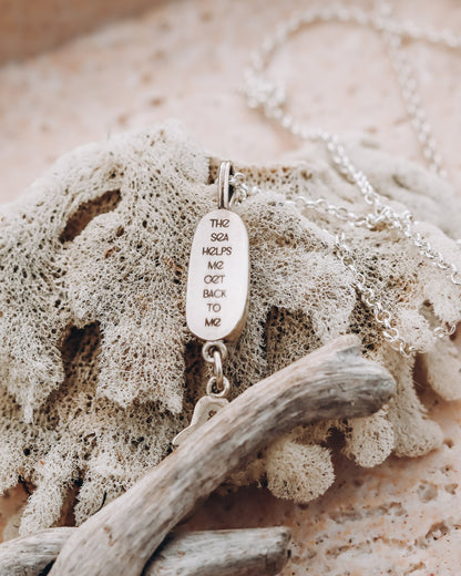 "The sea helps me get back to me" Blue Kyanite Whale Shark Necklace - Kowhai and Sage